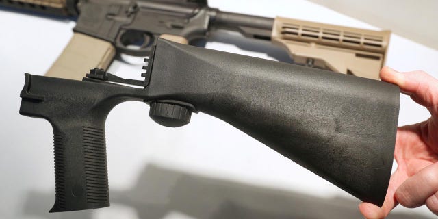 Oct. 4: A 'bump stock' that attaches to a semi-automatic rifle to increase the firing rate.