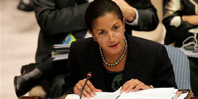 FILE: Undated: The U.S. Ambassador to the United Nations Susan Rice speaks at the General Assembly headquarters in New York.