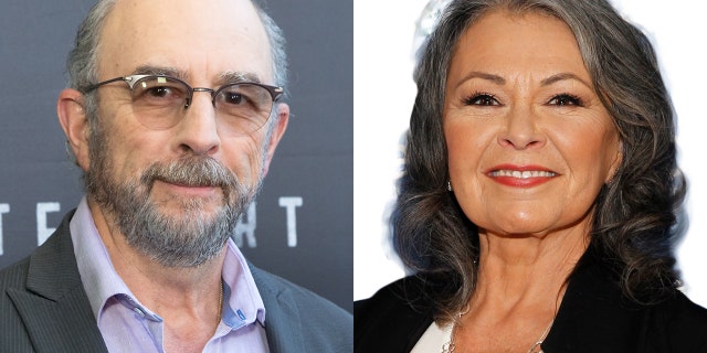 Richard Schiff, left, voiced his support for Roseanne Barr, right, after she was fired from her ABC sitcom in May.