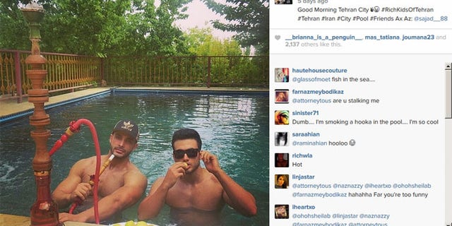 The social media campaign wouldn't raise eyebrows in a western country, but "Rich kids of Iran" is causing a stir in the Islamic Republic. (Instagram)