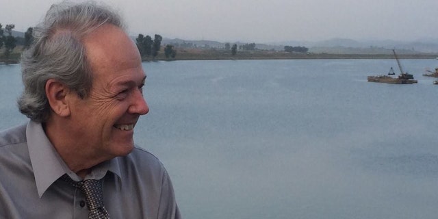 Richard Downes in North Korea during a trip in 2016.