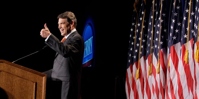 Republican Governor of Texas Rick Perry speaks during the RedState Gathering, a meeting of conservative activists, where he announced his run for president in Charleston, S.C., Saturday, Aug. 13, 2011.