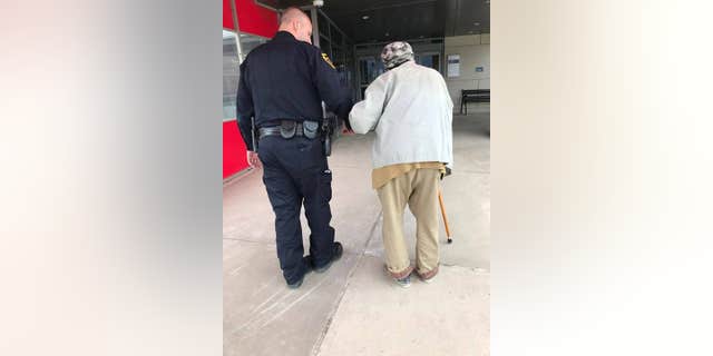 Deputy Chief Bentley picked up the unidentified man at his house and drove him to the hospital to visit his ailing wife.