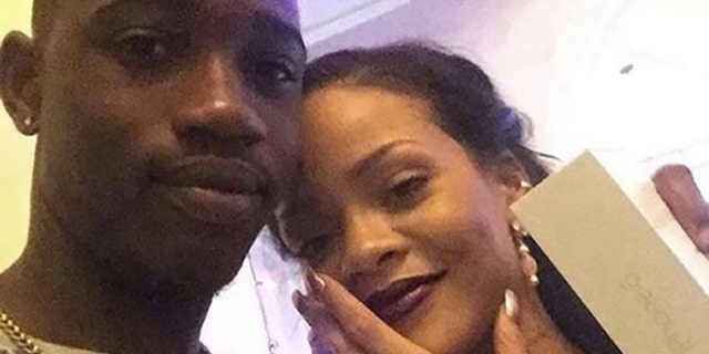 Tavon Kaiseen Alleyne pictured with Rihanna.
