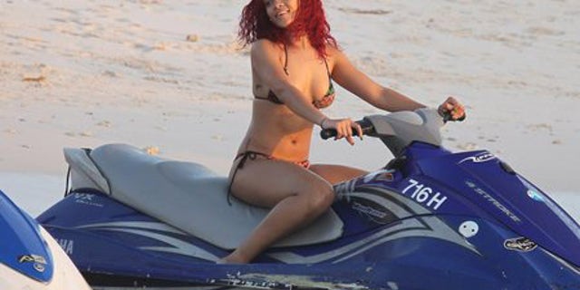Rihanna vacations in Barbados on Dec. 27, 2010. (X17Online.com)
