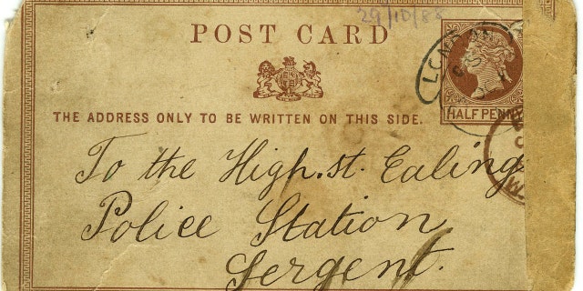 The macabre note was sent to police in London in 1888
