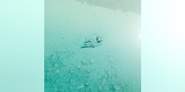 The wreck of the Rising Sun rests in 6-12 feet of water.