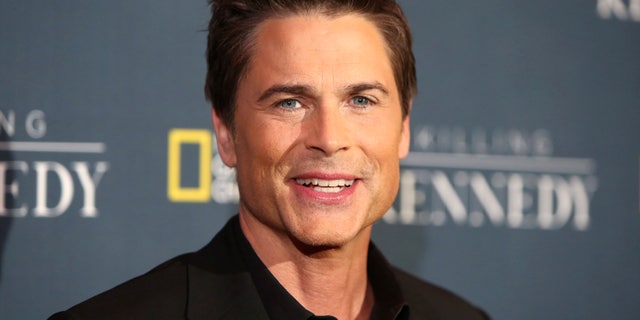 November 10, 2013. Rob Lowe, cast member of the National Geographic Channel drama program "Killing Kennedy" attends the film's premiere in Los Angeles.