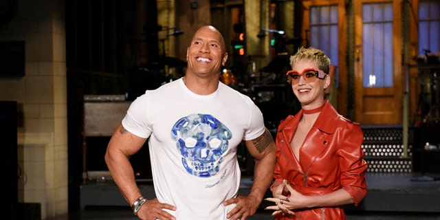 Dwayne Johnson and Katy Perry appeared on the season finale of "SNL."