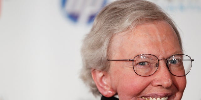 June 14, 2010. Film critic Roger Ebert arrives to attend the Webby Awards in New York.