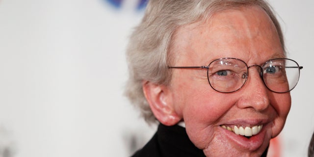 June 14, 2010. Film critic Roger Ebert arrives to attend the Webby Awards in New York.