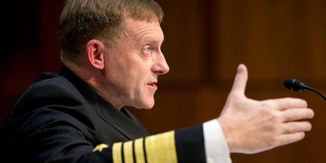 Sept. 24, 2015: Director of the National Security Agency (NSA) Adm. Michael Rogers testifies on Capitol Hill before the Senate Intelligence Committee. (AP)