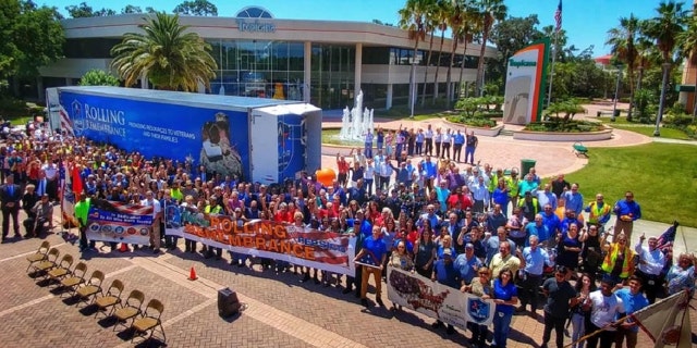 Rolling Remembrance, a partnership between PepsiCo and the Children of Fallen Patriots Foundation, had a ceremony in Bradenton, FL along the 8,000-mile cross-country relay to raise college scholarship funds for Gold Star children.