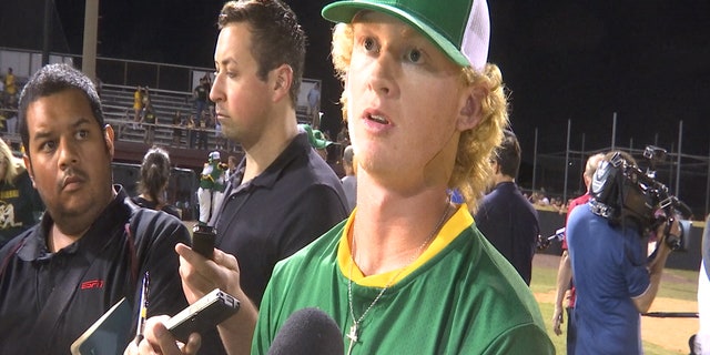 Santa Fe High School pitcher Rome Shubert had only a Bandaid on his neck Saturday night after getting shot in the head Friday morning.