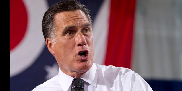 FILE - In this July 18, 2012 file photo, Republican presidential candidate, former Massachusetts Gov. Mitt Romney speaks in Bowling Green, Ohio. Want to be among the first to know who Romney picks for a running mate? There's an app for that. Romney's campaign on Tuesday announced an iPhone and Android application to alert supporters when Romney makes his vice presidential pick. The campaign promises they can find out who Romney chooses "before the press and just about everyone else (except maybe Ann)." (AP Photo/Evan Vucci, File)