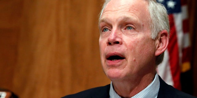 Chairman Senator Ron Johnson (R-WI) speaks prior to Homeland Security Secretary John Kelly testifying before a Senate Homeland Security and Governmental Affairs hearing on border security on Capitol Hill in Washington, D.C., U.S., April 5, 2017. REUTERS/Aaron P. Bernstein - RTX348HM