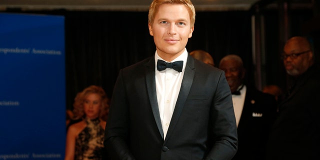 Apri.l 25, 2015. Journalist Ronan Farrow arrives for the annual White House Correspondents Association dinner in Washington.