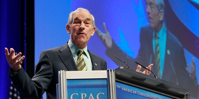 Rep. Ron Paul, R-Texas, speaks at the Conservative Political Action Conference (CPAC) in Washington, Friday, Feb. 11, 2011.(AP)