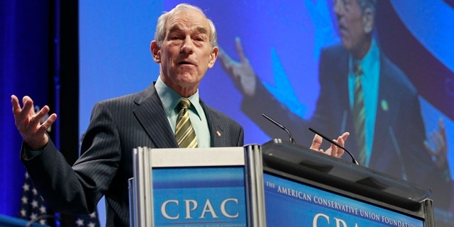 Rep. Ron Paul, R-Texas, speaks at the Conservative Political Action Conference (CPAC) in Washington, Friday, Feb. 11, 2011.(AP)