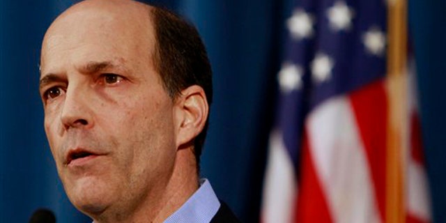 U.S. Ambassador John Roos addresses a press conference at the American Embassy in Tokyo, Japan, March 12.