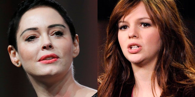 Amber Tamblyn called out Rose McGowan (left) for criticizing fellow actress Meryl Streep.