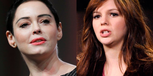 Amber Tamblyn called out Rose McGowan (left) for criticizing fellow actress Meryl Streep.