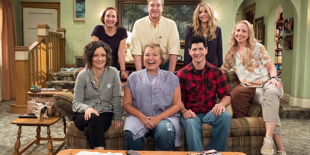 ROSEANNE - "Roseanne," the timeless sitcom that broke new ground and dominated ratings in its original run, will return to ABC with all-new episodes, in a special hour-long premiere, TUESDAY, MARCH 27 (8:00-9:00 p.m. EDT). "Roseanne" will air in its regular time slot, 8:00-8:30 p.m., beginning TUESDAY, APRIL 3. (ABC/Adam Rose)
SARA GILBERT, LAURIE METCAF, ROSEANNE BARR, JOHN GOODMAN, MICHAEL FISHMAN, SARAH CHALKE, ALICIA GORANSON