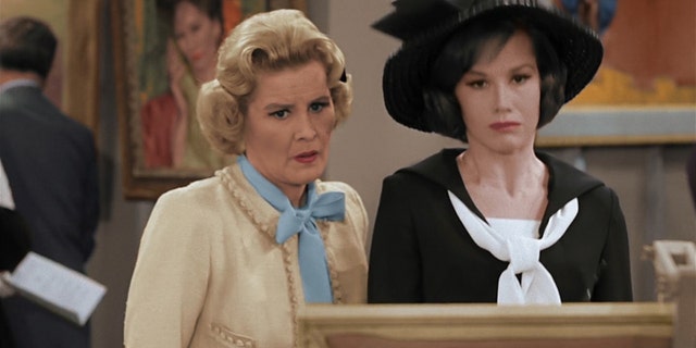 Rose Marie (left) and Mary Tyler Moore (right) appear in an episode of the 'Dick Van Dyke Show'