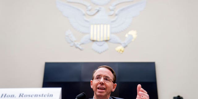 Deputy Attorney General Rod Rosenstein speaks before a House Committee on the Judiciary oversight hearing on Capitol Hill, Wednesday, Dec. 13, 2017 in Washington. A day after hundreds of text messages between two FBI officials on the special counsel's Russia investigation revealed a strong anti-Trump bias, the Deputy Attorney General Rob Rosenstein appears on the Hill. (AP Photo/Andrew Harnik)