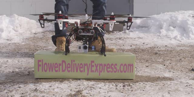 Wesley Berry, CEO of FlowerDeliveryExpress.com, told FoxNews.com his company delivered a flower via drone on Saturday, but future testing was scuttled by FAA officials. (Courtesy: FlowerDeliveryExpress.com)