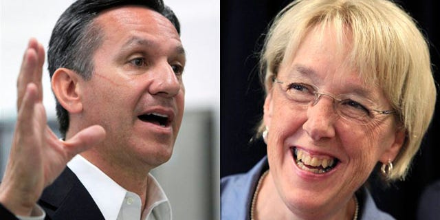 Shown here are Washington Republican Senate nominee Dino Rossi, left, and Democratic Sen. Patty Murray. (AP Photos)