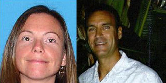 Police recruit Kelly Rothwell, left, was last seen in Pinellas County, Fla., March 12. Police have named her live-in boyfriend, David Perry, right, a suspect in her disappearance.