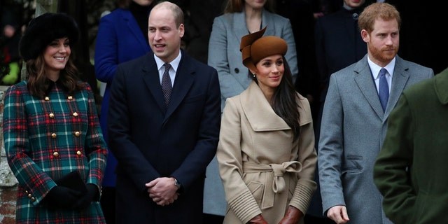 From left to right: Duchess Kate, Prince William, Meghan, Duchess of Sussex and Prince Harry.  In early 2020, the Duke and Duchess of Sussex announced that they would take a step back as a senior member of the British Royal Family.