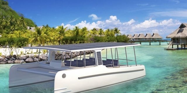 The SoelCat 12 can travel up to six knots entirely off the energy provided by its solar panels.