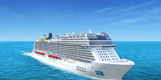 The rendering of the upcoming ocean liner Norwegian Joy.