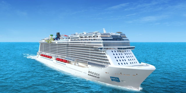 The rendering of the upcoming ocean liner Norwegian Joy.
