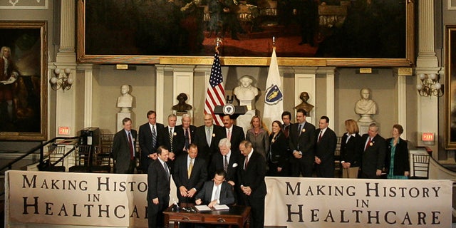 Under Mitt Romney's leader, Massachusetts passed a health care reform package called RomneyCare.