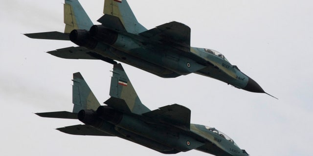 Russian-made Sukhoi fighter jets of the Iranian army. (Reuters)