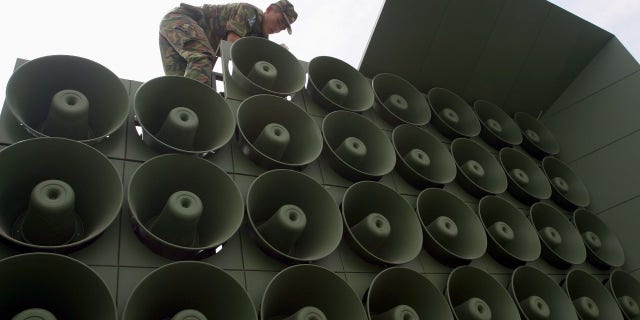South Korea reportedly provided updates on the North Korean soldier's defection by blasting news to the Hermit Kingdom through the loudspeakers.