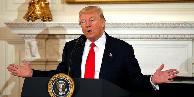 U.S. President Donald Trump speaks at the National Governors Association meeting at the White House in Washington, U.S. February 27, 2017.
