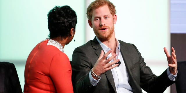 Prince Harry said on Tuesday that his late mother, Princess Diana, was his "ideal role model."