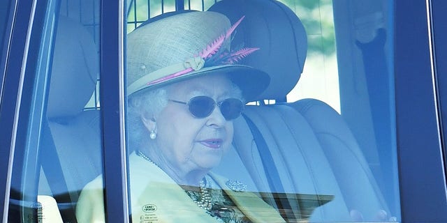 The queen was pictured Sunday morning heading to church a day after the royal wedding.