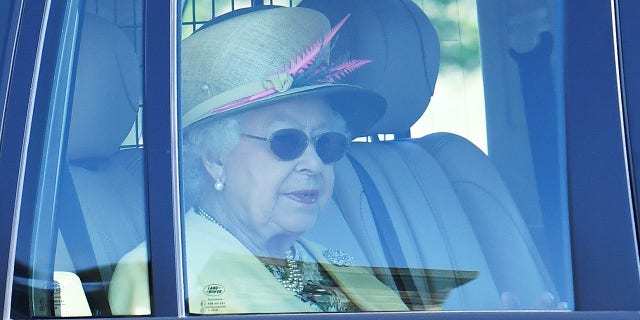 The queen was pictured Sunday morning heading to church a day after the royal wedding.