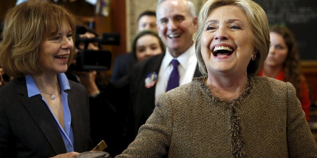 Tina Smith campaigned for Democratic presidential nominee Hillary Clinton in the 2016 election.