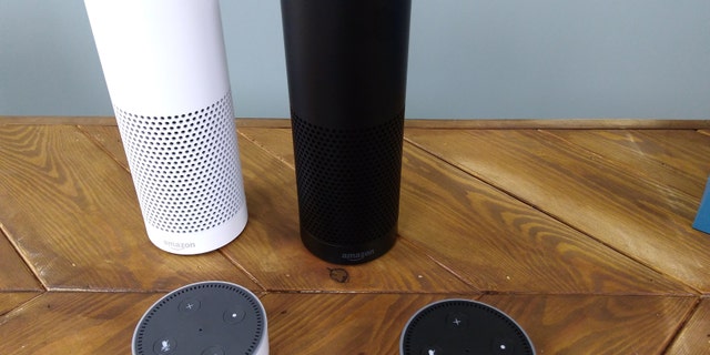 The Amazon Echo, a voice-controlled virtual assistant, is seen at it's product launch for Britain and Germany in London, Britain, September 14, 2016. (REUTERS/Peter Hobson)