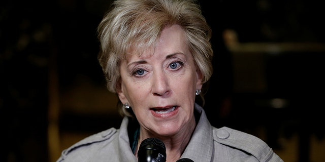 President-elect Donald Trump's nominee to be Administrator of the Small Business Administration is Linda McMahon.