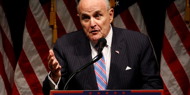 File photo: Former New York Mayor Rudy Giuliani delivers remarks before Donald Trump rallies with supporters in Council Bluffs, Iowa, U.S. September 28, 2016. (REUTERS/Jonathan Ernst/File Photo)