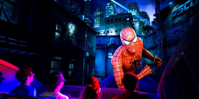 The Amazing Adventures of Spider-Man attraction b-roll for publicity grand reopening
Employees on vehicle
at Marvel Super Hero Island MSHI at Islands of Adventure IOA