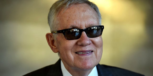 Former U.S. Senator Harry Reid (D-NV) smiles during an interview with Reuters in Las Vegas, Nevada, U.S. August 25, 2016.