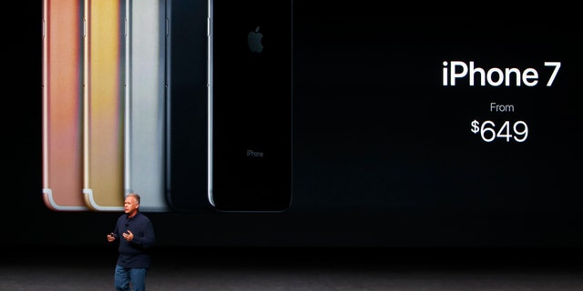 Phil Schiller, Senior Vice President of Worldwide Marketing at Apple Inc, discusses the iPhone 7 during an Apple media event in San Francisco, California, U.S. September 7, 2016.